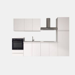 Cozinha com eletrodomésticos GILDA GOLA 300cm esquerda branco mate e cinza claro by Conforama, photo 1