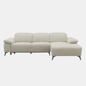 Chaise longue direita ANDY com relax elétrico cor bege da Conforama, fotografia 1