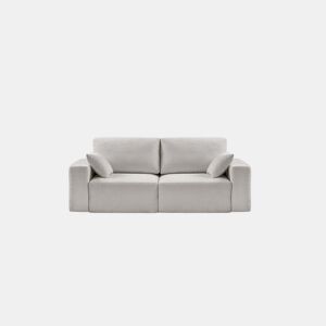 Sofá 3 lugares 194cm ROUND cor cinza claro da Conforama, fotografia 1