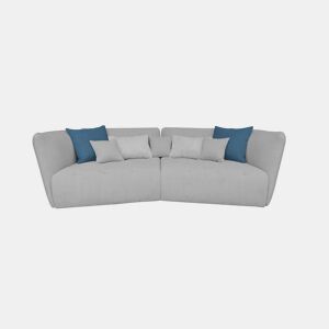 Sofá XXL SOPHIE de 4 lugares cinza claro e azul by Conforama, photo 1