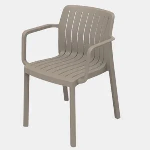 Cadeira de jardim LEA cor taupe by Conforama, photo 1