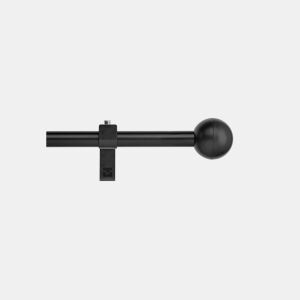 Varão de cortina extensível ROUND 120-210cm preto mate by Conforama, photo 1