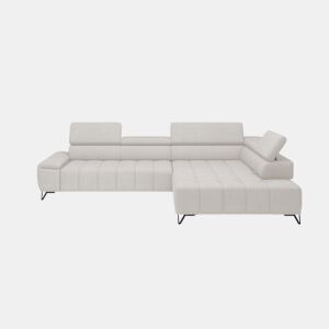 Sofá de canto relax elétrico PALLADIO dereita 5 lugares branco by Conforama, photo 1