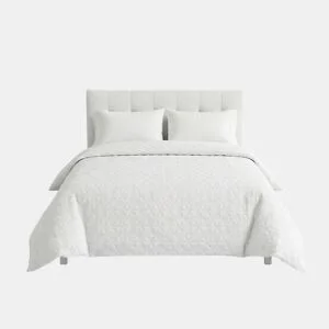 Colcha poliéster 3D cama 150cm cor branco by Conforama, photo 1