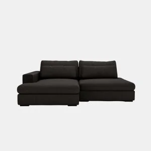 Chaise longue com cama PASSION esquerda 3 lugares cinza escuro by Conforama, photo 1