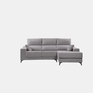 Chaise longue M NOELIA dereita 4 lugares cinza claro by Conforama, photo 1