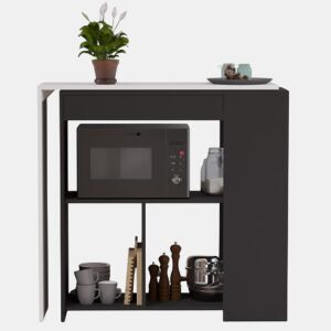 Mesa de cozinha alta extensível com prateleiras LIDO da Conforama, fotografia 1