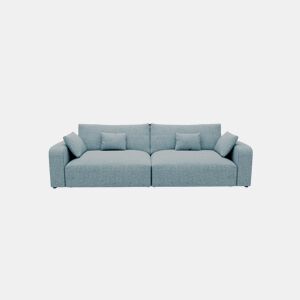 Sofá VERONA de 4 lugares em tecido 1 cor azul claro da Conforama, fotografia 1