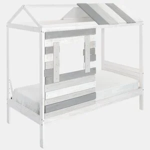 Cama 90x190cm CABANA branco e cinza by Conforama, photo 1