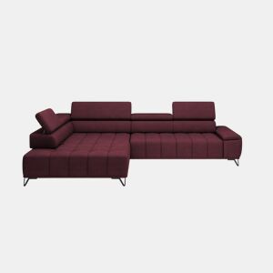 Sofá de canto relax elétrico PALLADIO esquerda 5 lugares vermelho da Conforama, fotografia 1