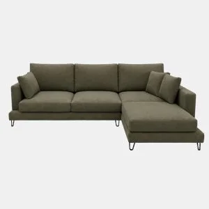 Chaise longue LENUS direita cor verde by Conforama, photo 1