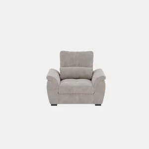 Cadeirão decorativo BENSON cor cinza claro da Conforama, fotografia 1