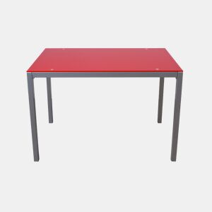 Mesa de cozinha cristal II fixa vermelha by Conforama, photo 1