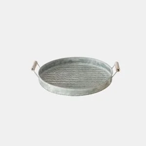 Bandeja de metal cinzenta SILVIA 34cm da Conforama, fotografia 1