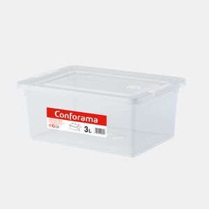 Caixa ORDENACIÓN plástico transparente 3 litros da Conforama, fotografia 1