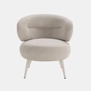 Cadeirão decorativo LIVA cor bege by Conforama, photo 1