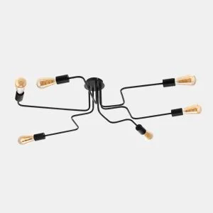 Candeeiro de teto DEDALO 6 luces 22w 25x97x75cm cor preto by Conforama, photo 1