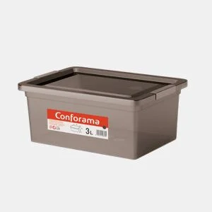 Caixa ORDENACIÓN plástico 3 litros fumé by Conforama, photo 1
