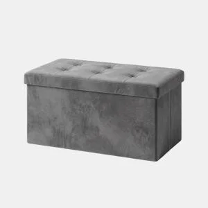 Banco de arrumação OTTOMAN dobrável 76x38x38cm cinza by Conforama, photo 1