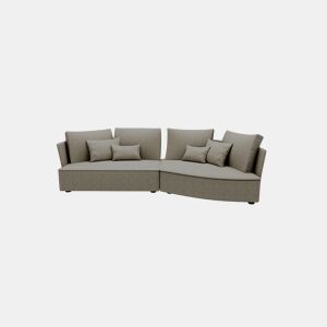 Chaise longue LUGANO direita 4 lugares tecido 2 cor bege by Conforama, photo 1