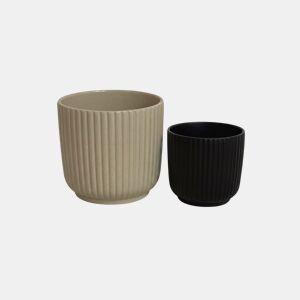 Vaso RAYAS 12,4cm cores sortidas preto e taupe da Conforama, fotografia 1