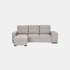 Chaise longue com cama HARRISON reversível 3 lugares bege da Conforama, fotografia 1