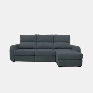 Chaise longue cama tecido APRIL dereita 4 lugares cinza da Conforama, fotografia 1
