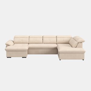 Sofá de canto direito ZOOM com cama XL cor bege by Conforama, photo 1