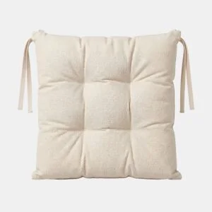 Almofada para cadeira LISO em algodão 40x40cm cor cru by Conforama, photo 1