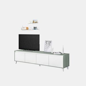 Móvel de sala LINE branco e cimento by Conforama, photo 1