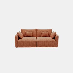 Sofá MILANO de 3 lugares em tecido 3 cor terracota by Conforama, photo 1