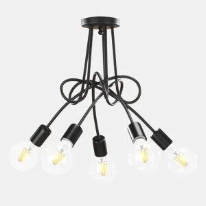 Candeeiro de teto WIRE cor preto da Conforama, fotografia 1