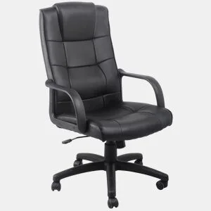Cadeira de secretária DAN em pele sintética preto by Conforama, photo 1