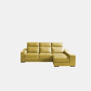 Chaise longue 4 lugares FULL com 3 puffs lado dereito mostarda by Conforama, photo 1
