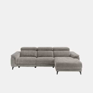 Chaise longue direita relax elétrico EOS cor cinza claro by Conforama, photo 1