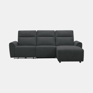 Chaise longue direita e relax elétrico TOBY cinzento escuro da Conforama, fotografia 1