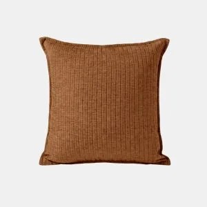 Almofada em poliéster VELVI 45x45cm terracota by Conforama, photo 1