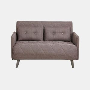 Sofá-cama 4 lugares HOME em tela cor castanho da Conforama, fotografia 1