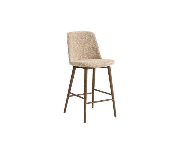 (&Tradition 2026) Relly HW130- Counter Stool - (Walnut - FAB5_ Karakorum) - R-HW130_FAB5