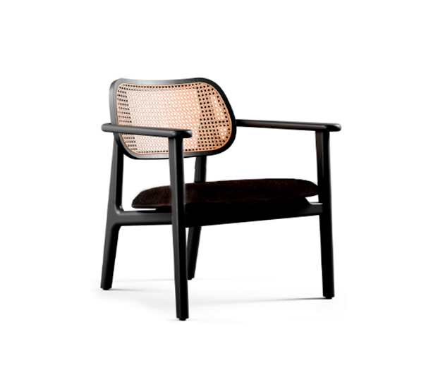 (Vincent Sheppard 2026) - Titus Lounge Chair - (Black Stained Oak - Black Bouclé) - M0404-B_Bouclé