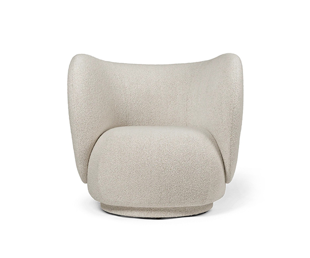 (FermLiving 2026) - Rico Swivel Lounge Chair - (Bouclé) - 1104269591