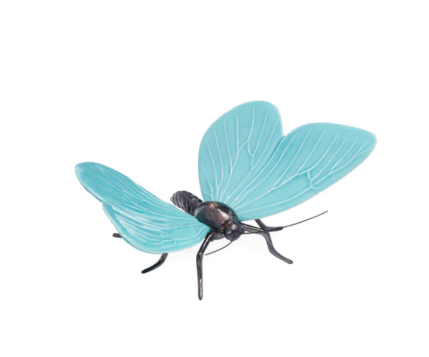 (Laboratorio d'Estorias 2026) - Borboleta - Ceramic Piece - ( Preto - Azul Claro) - V.LE043AZSO