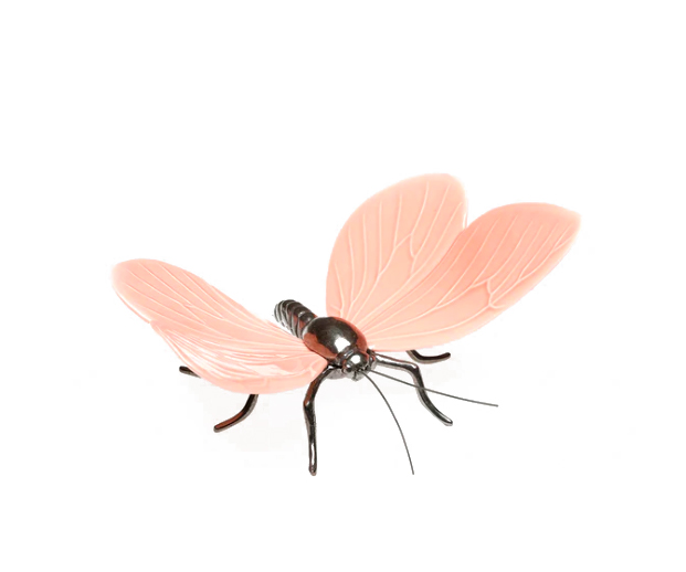 (Laboratorio d'Estorias 2026) - Borboleta - Ceramic Piece - ( Black - Pink) - V.LE043RO
