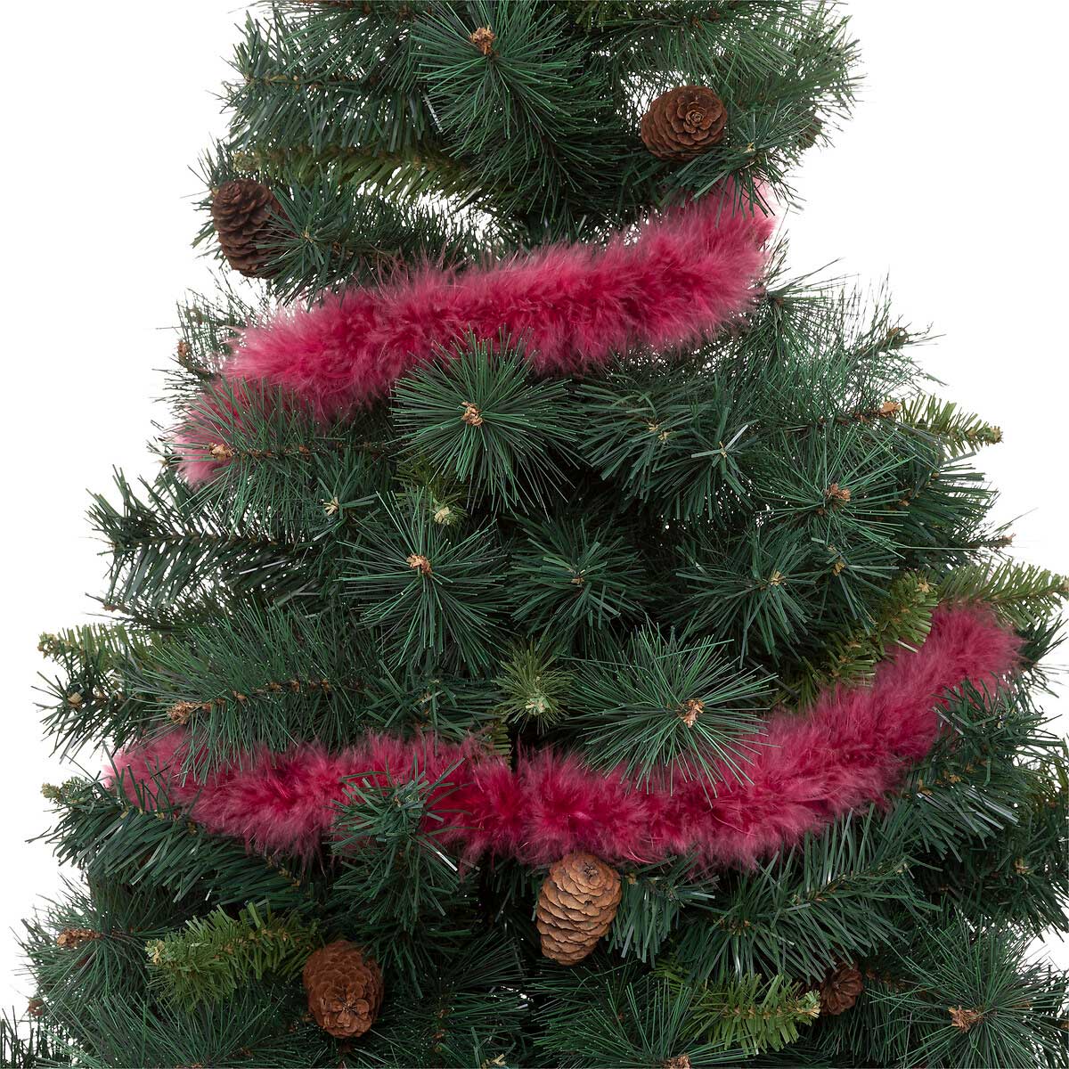 Grinalda decorativa com plumas rosa 2m da hôma, fotografia 1