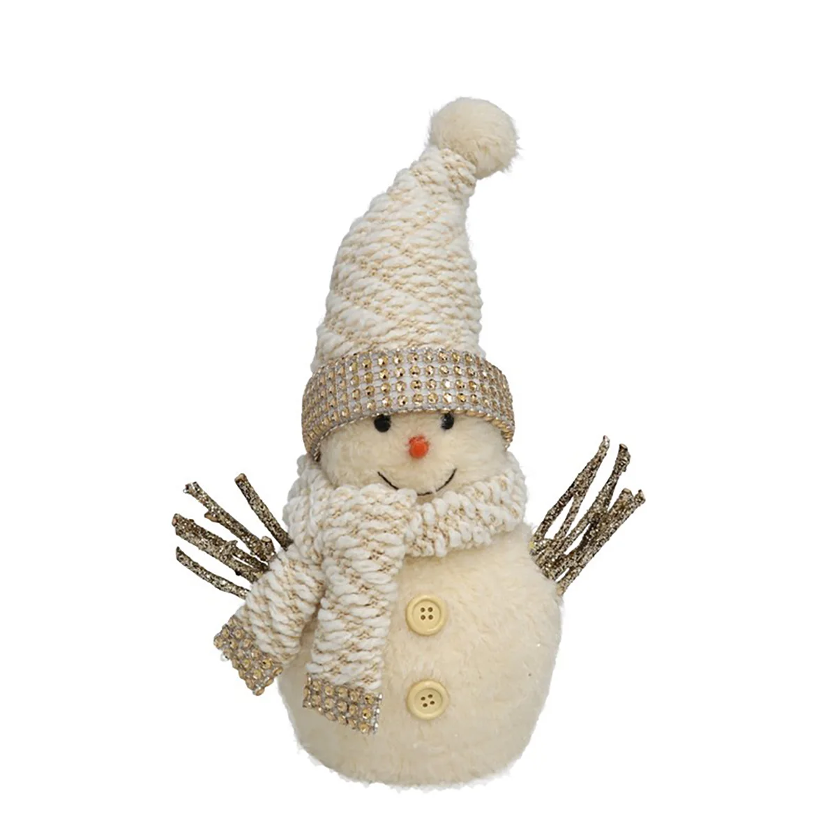 Boneco de neve pelo branco com cachecol 29cm by hôma, photo 1