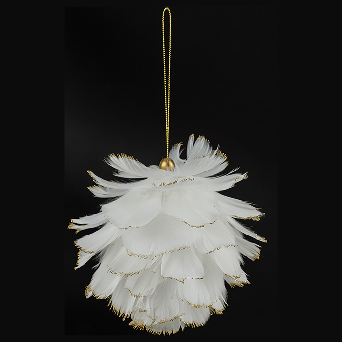 Pendurante com plumas brancas da hôma, fotografia 1