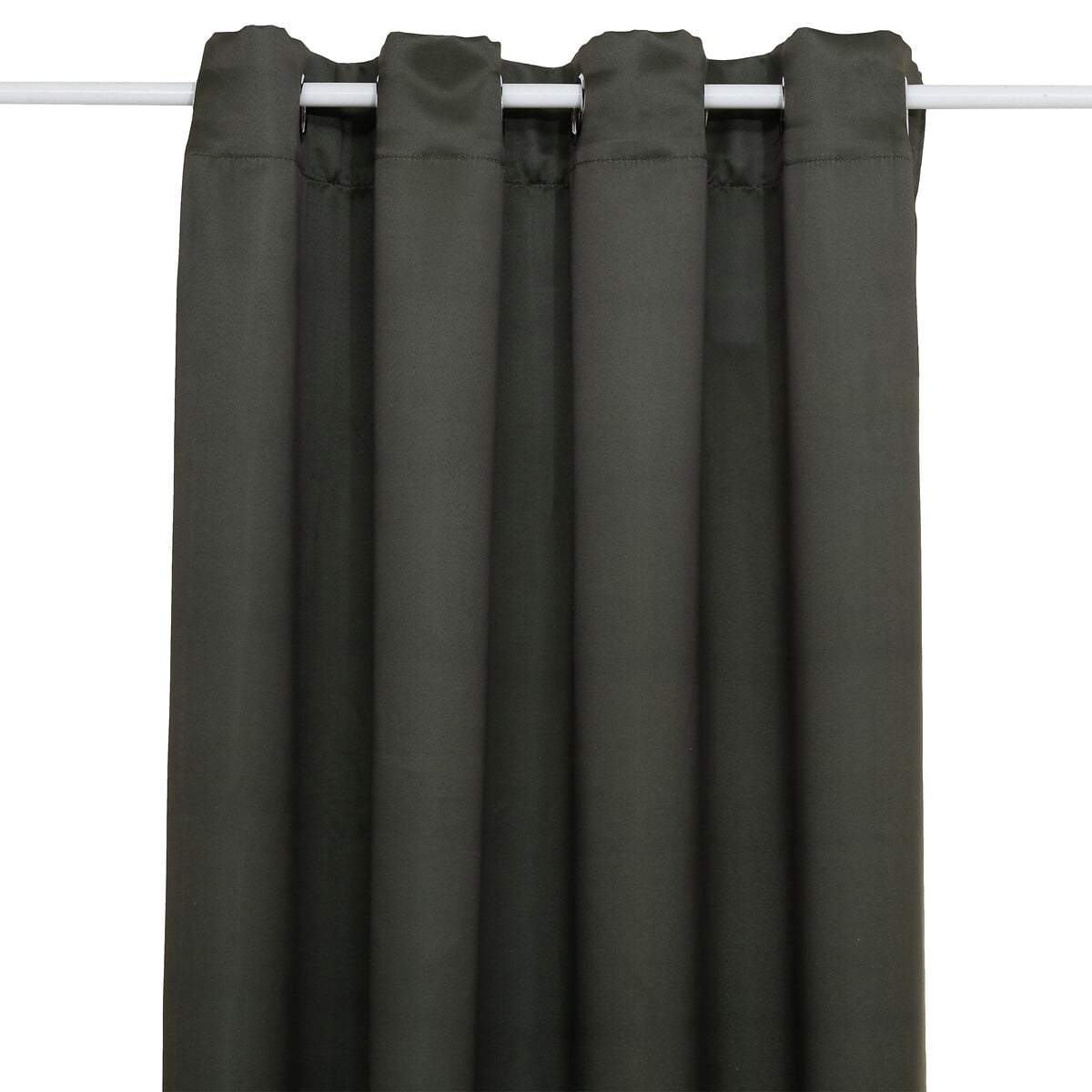 Conjunto de 2 cortinas opacas verde caqui 135x240cm da hôma, fotografia 1