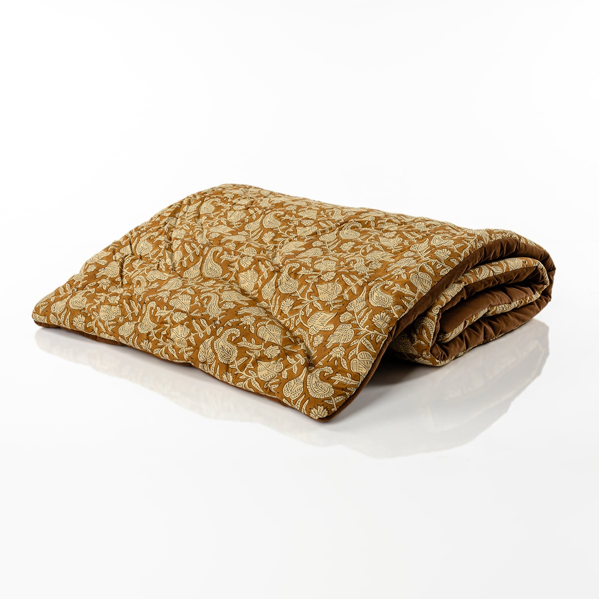 Edredão fundo de cama AUTOMNE floral bege 65x180cm da hôma, fotografia 1
