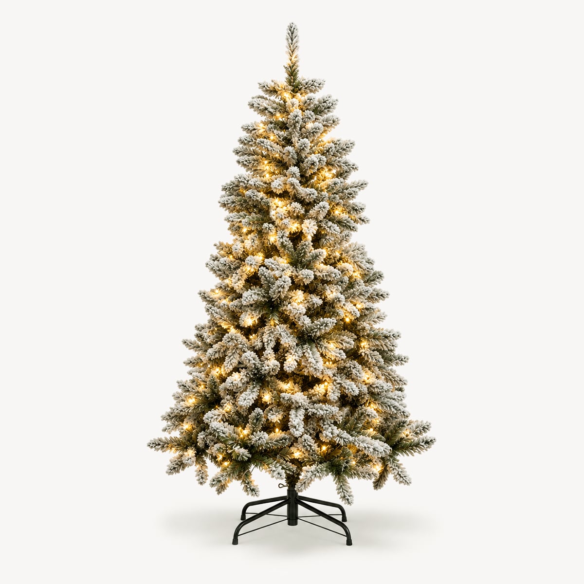 Árvore de natal SNOW LORD verde com 280 leds e neve 180cm da hôma, fotografia 1