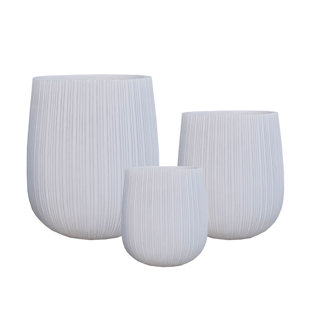 Vaso em fibra de argila branco 50cm by hôma, photo 1